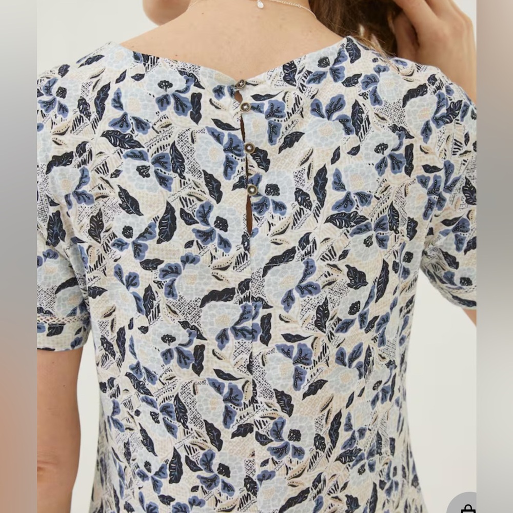 EUC Fat Face natural Simone batik jersey Floral Dress with pockets! - Picture 2 of 8
